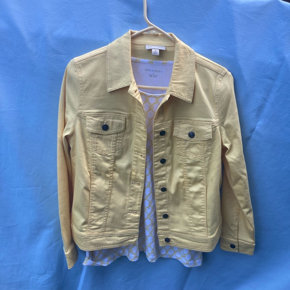 Appleseed’s Combo Shirt and Jacket Women’s Yellow Small